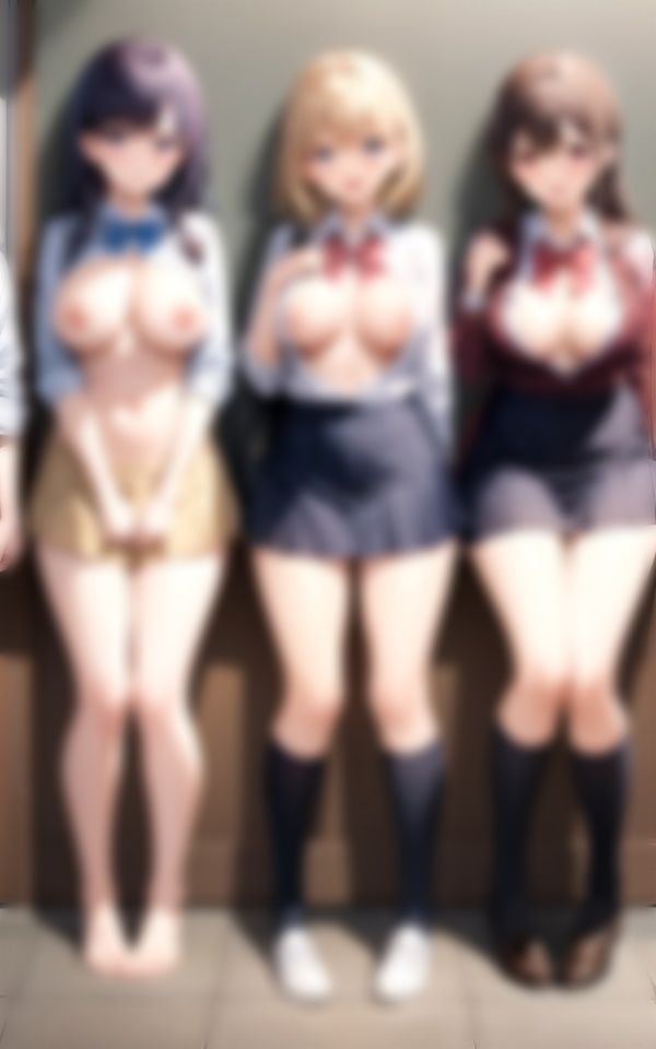 SSS級巨乳の美少女〜みんな裸で集合写真！！みんな一緒ならおっぱいも見せれるよっ_1