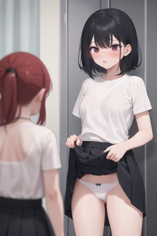 屈辱のパンチラ〜黒髪白T美少女編〜_4