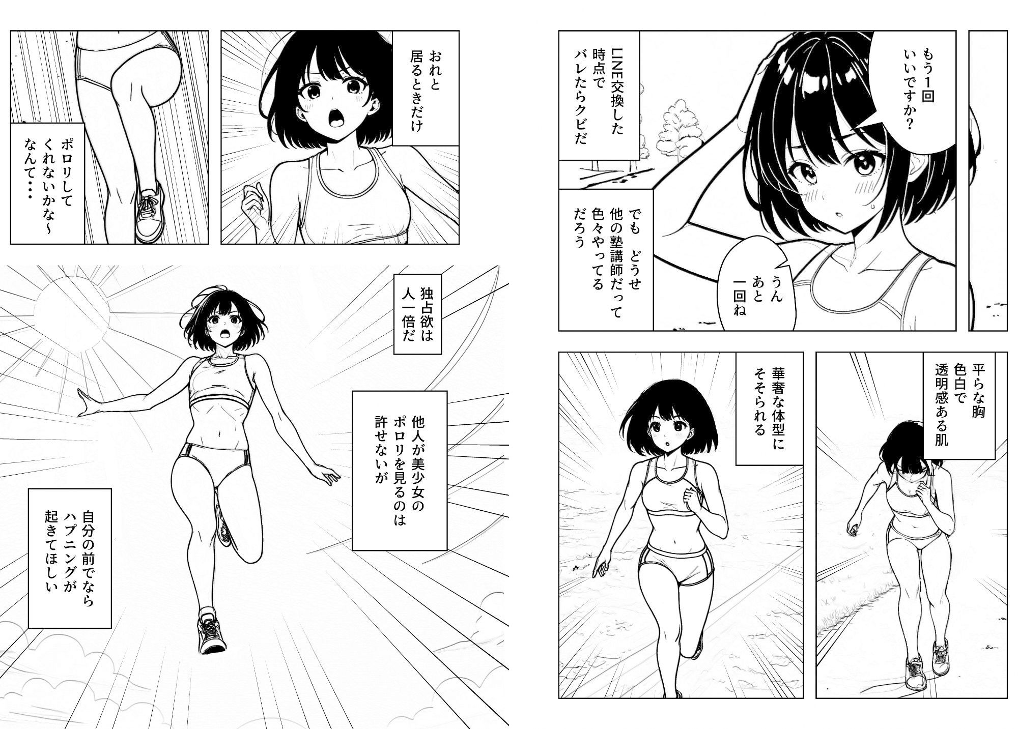 陸上JKの乳首の色が見たい！無理やり貧乳吸い＆顔舐め唾液まみれ_10