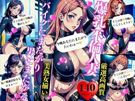 爆乳不倫人妻バイクにまたがり男にまたがる