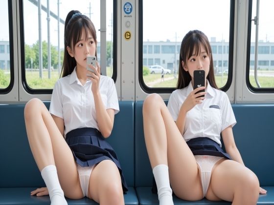 スマホばかり観て「ぼぉ〜と生きている」制服女子  150p