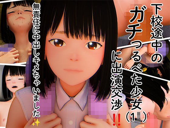 下校途中のガチつるぺた少女（1◯）に出演交渉！！無責任に中出しキメちゃいました☆